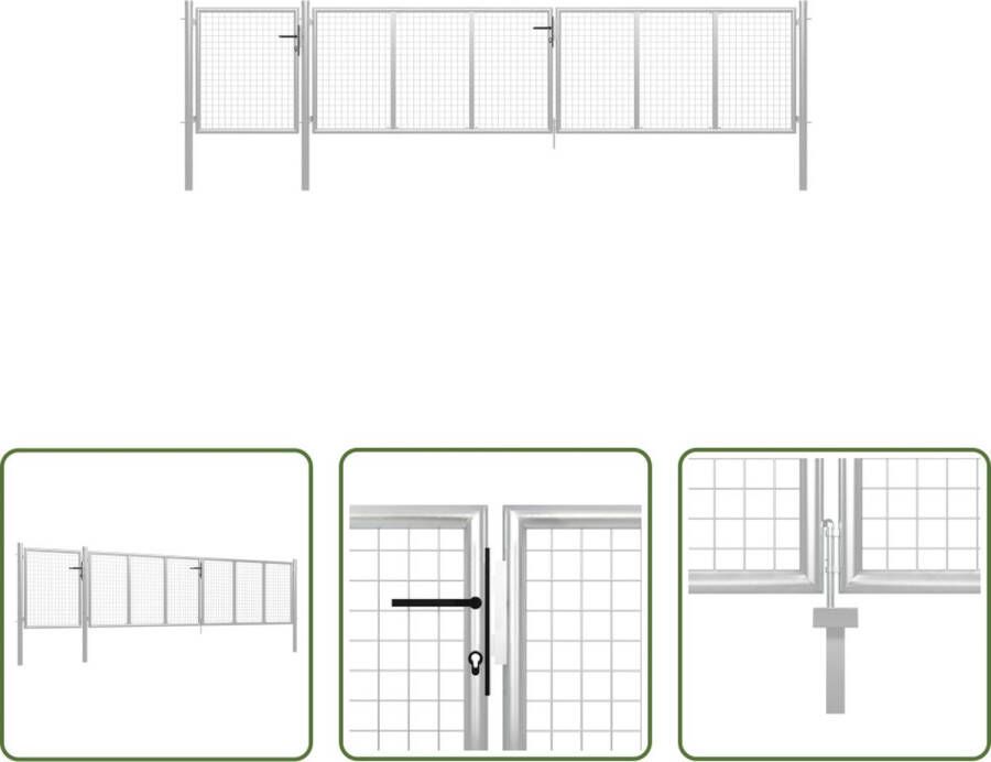 The Living Store Tuinpoorten Staal 500 x 150 cm Robuust Veilig