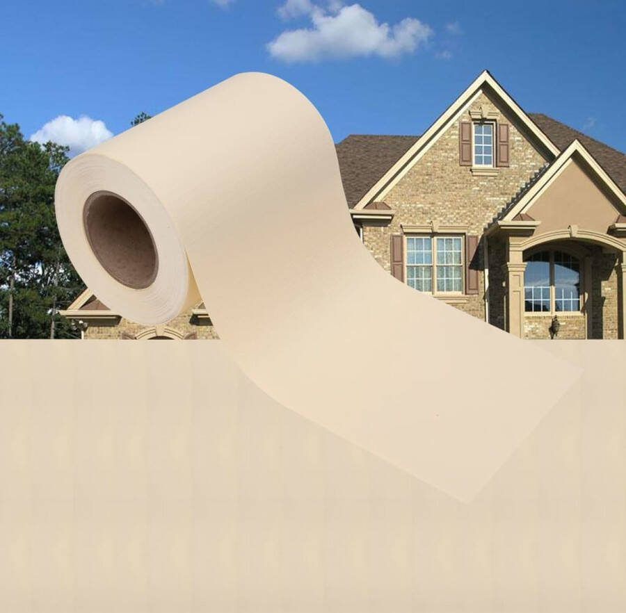 The Living Store Tuinscherm Crème 70 x 0.19 m PVC-coating Weerbestendig