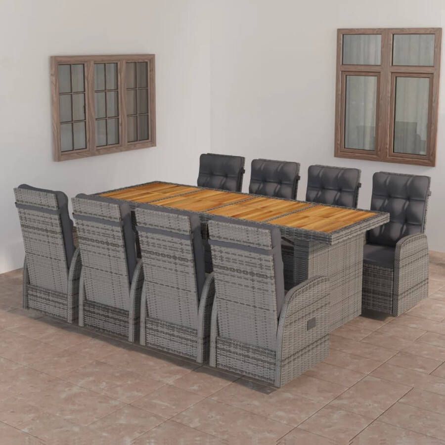 The Living Store Tuinset Mallorca 8 leunstoelen tafel kussens