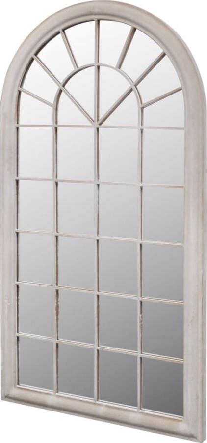 The Living Store Tuinspiegel Antiekwit 60 x 3 x 116 cm Duurzaam ijzer en glas