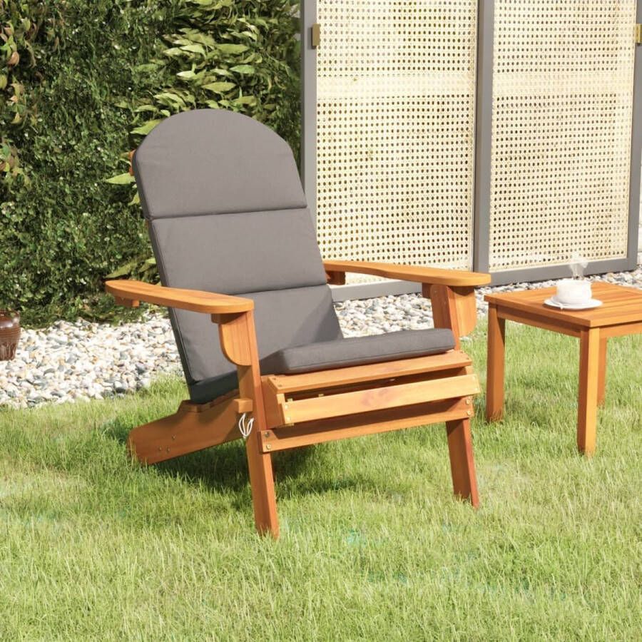 The Living Store Tuinstoel Adirondack Massief acaciahout 75 x 84 x 90 cm Comfortabel Inklapbaar