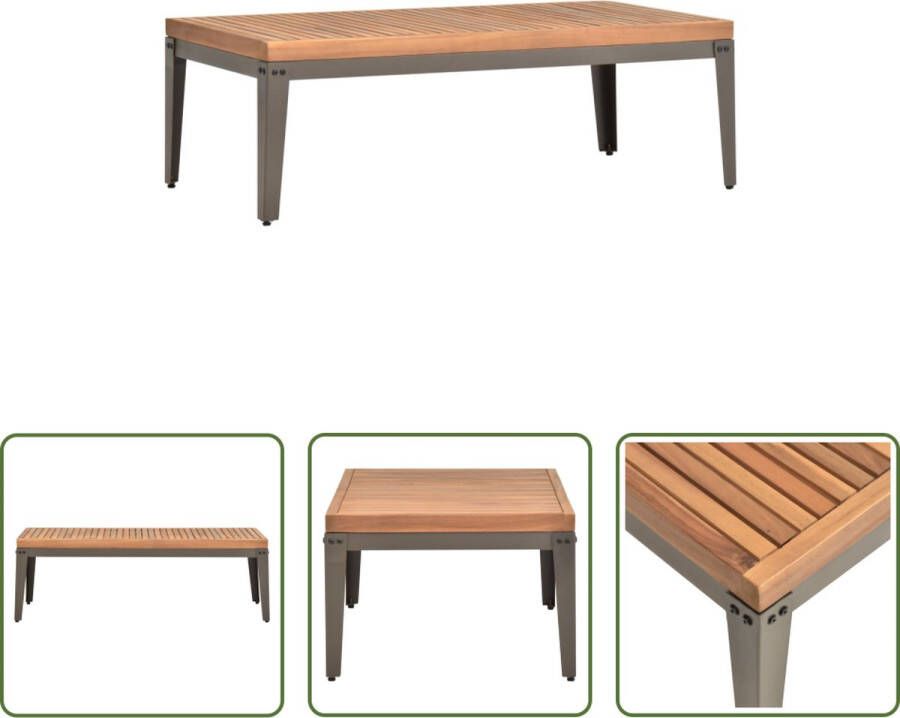 The Living Store Tuintafel Acaciahout 110 x 55 x 36 cm Teak-look afwerking