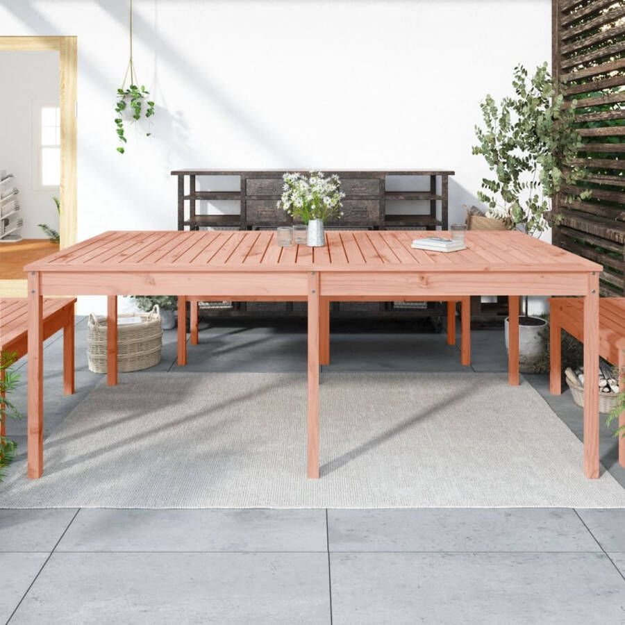 The Living Store Tuintafel Douglas Houten Terrastafel Massief 203.5 x 100 x 76 cm