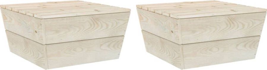 The Living Store Tuintafelset Hout 60 x 60 x 30 cm Modulair design