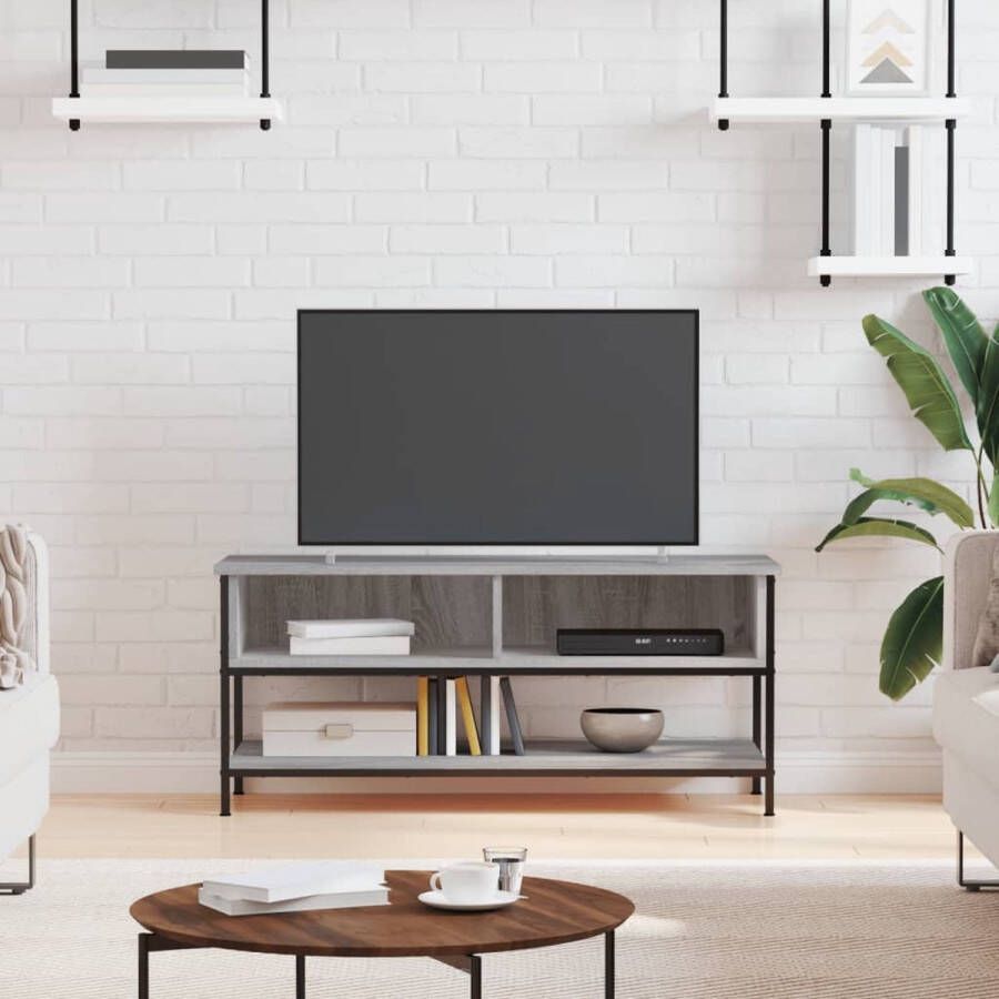 The Living Store TV-kast Industrial Grijs Sonoma Eiken 100 x 35 x 45 cm