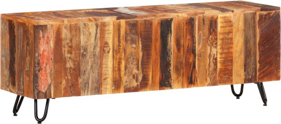 The Living Store Tv-meubel 110x30x40 cm massief gerecycled hout Kast