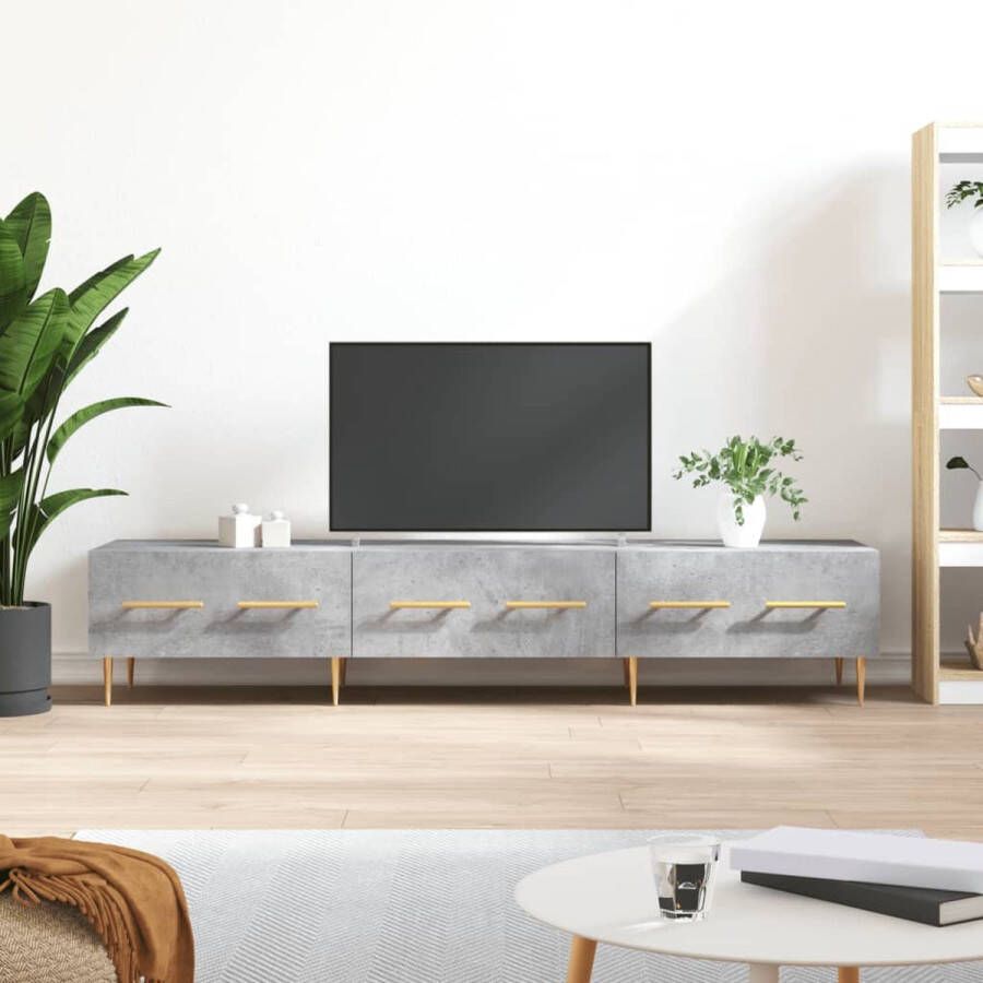 The Living Store TV-meubel 3 lades 150 x 36 x 30 cm Betongrijs
