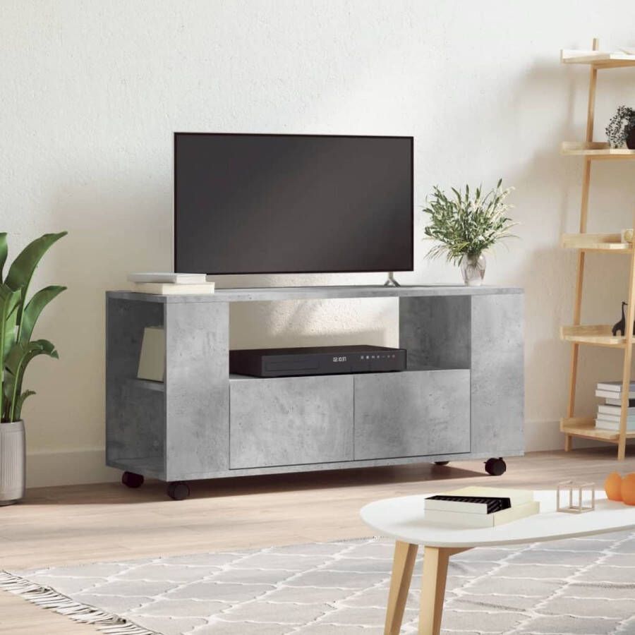 The Living Store TV-meubel Betongrijs 102 x 34.5 x 43 cm Trendy en praktisch