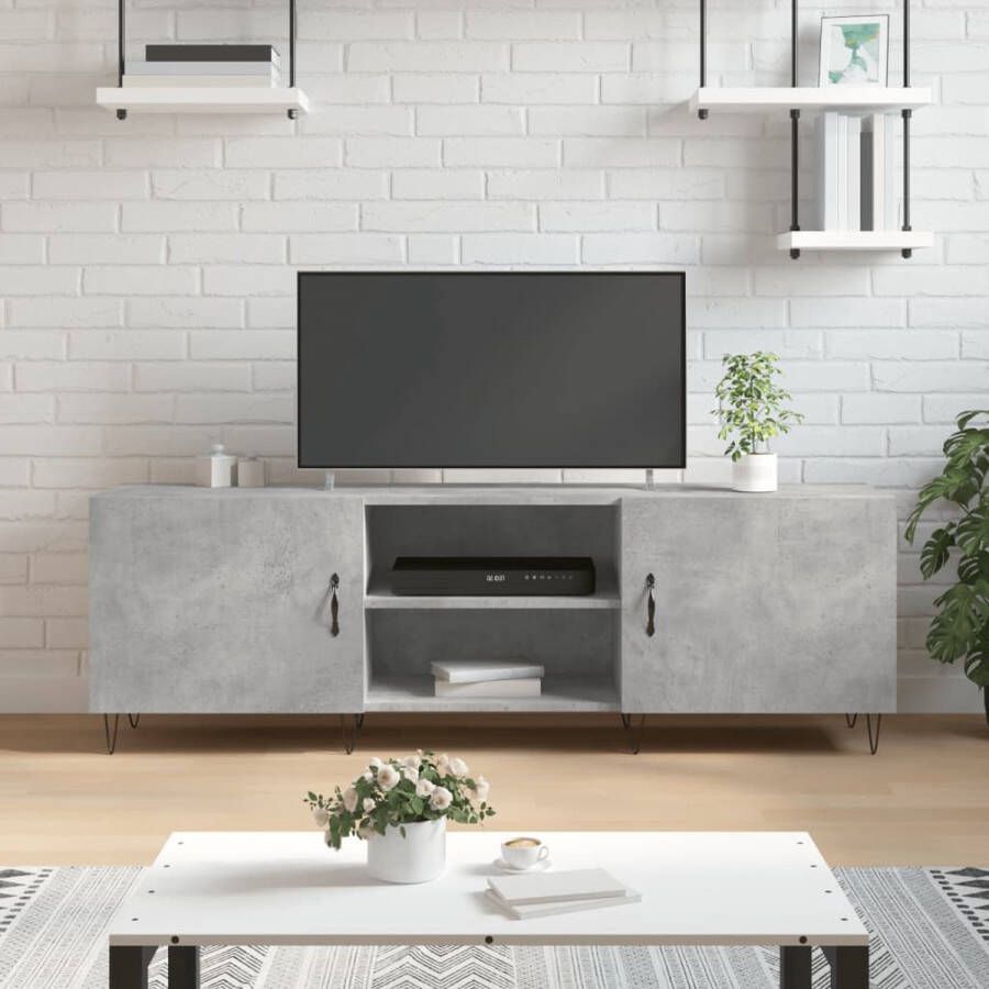 The Living Store TV-meubel Betongrijs 150 x 30 x 50 cm Trendy design