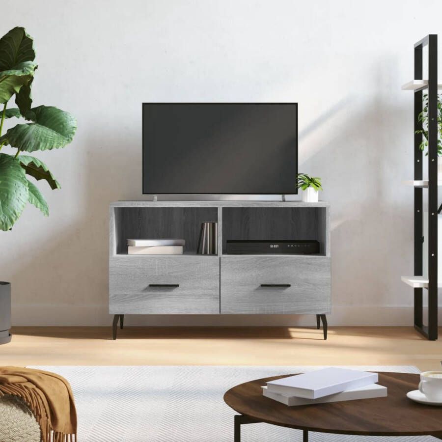 The Living Store TV-meubel Standish Grijs Sonoma Eiken 80 x 36 x 50 cm