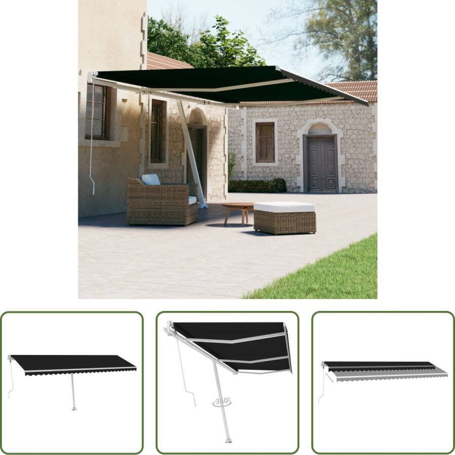 The Living Store Uitschuifbare Luifel Buiten 600 x 300 cm UV- en waterbestendig