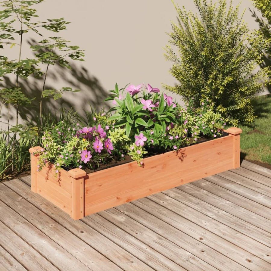 The Living Store Verhoogd Plantenbak Massief Vurenhout 120 x 45 x 25 cm Bruin