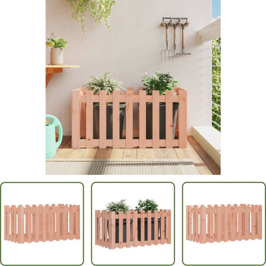 The Living Store Verhoogde Plantenbak Douglas Hout 100 x 50 x 50 cm Montage vereist
