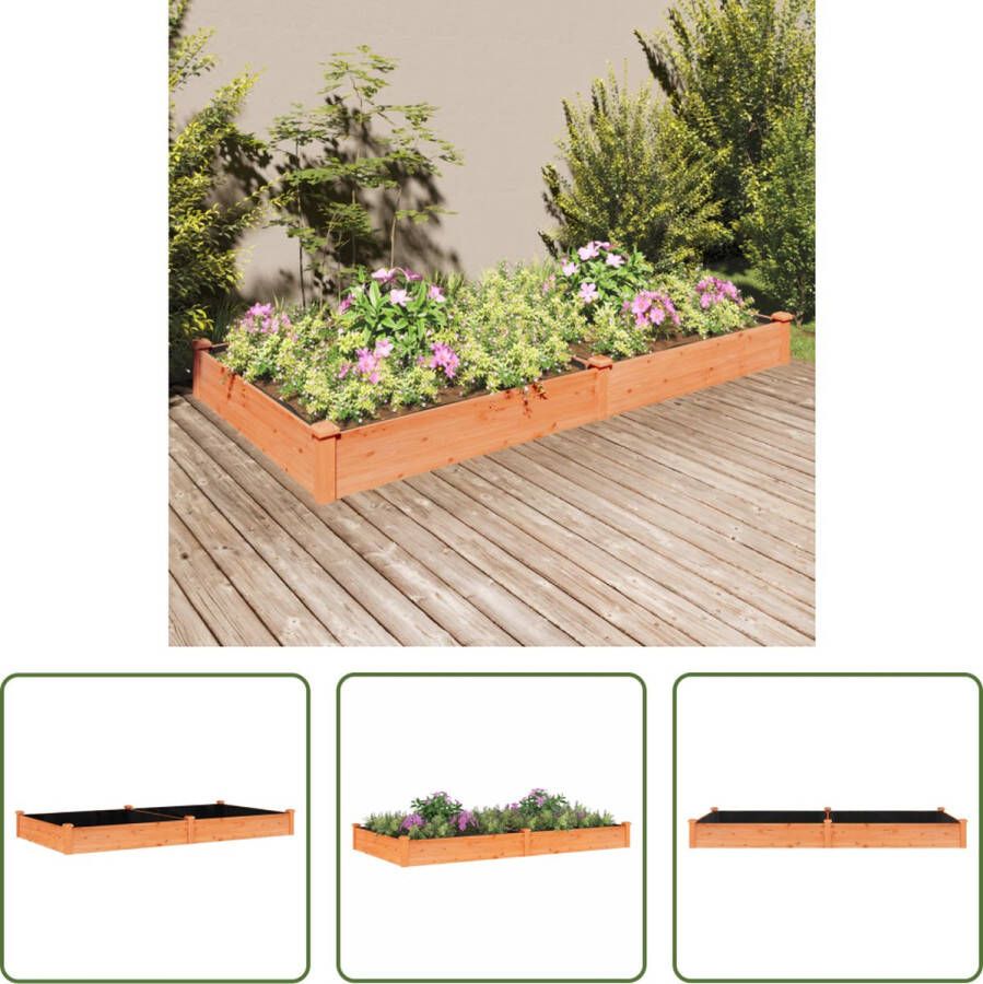 The Living Store Verhoogde Plantenbak Houten 240x120x25 cm Bruin