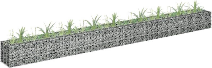 The Living Store Verhoogde Schanskorf Plantenbak 360x30x30 cm Gegalvaniseerd Staal