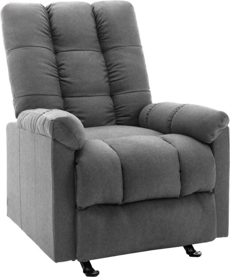 The Living Store Verstelbare stoel Armstoel Lichtgrijs 71.5 x 96.5 x 100.5 cm