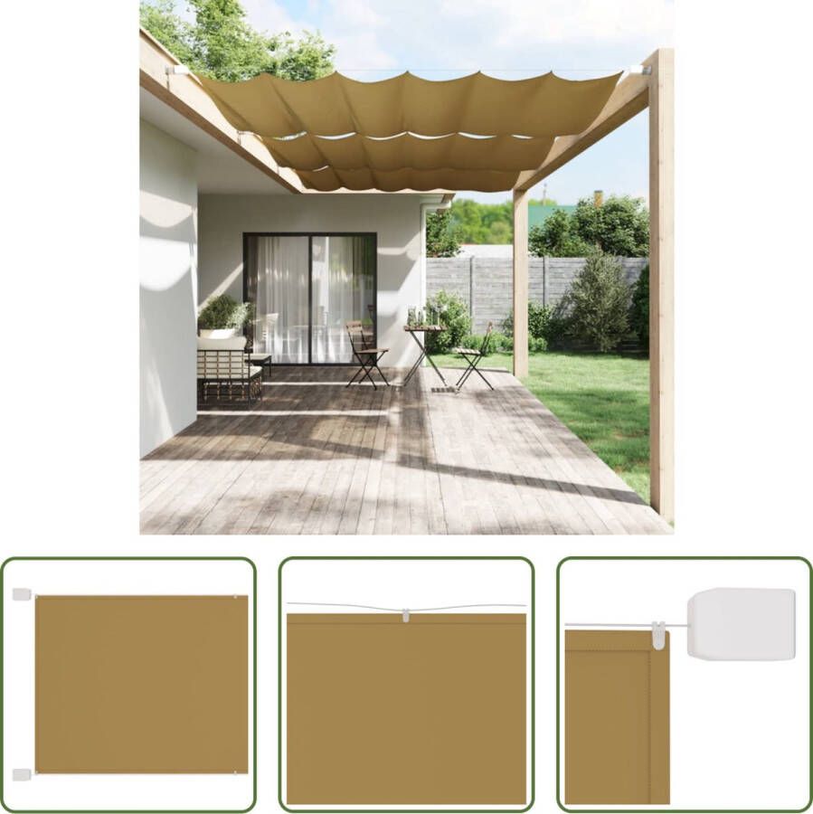 The Living Store Luifel verticaal 200x270 cm oxford stof beige Parasol