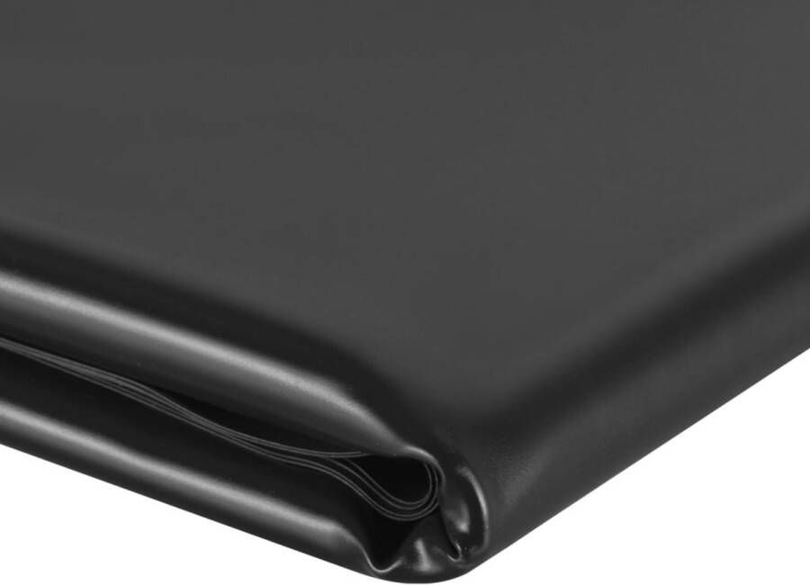 The Living Store Vijverfolie Zwart PVC 1 x 6 m 0.5 mm dik 600 g m² UV-bestendig Geschikt voor vissen
