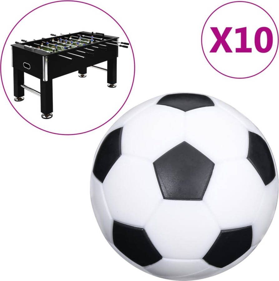 VidaXL The Living Store Voetbaltafelballen ABS 32 mm Stevig en duurzaam 10 stuks