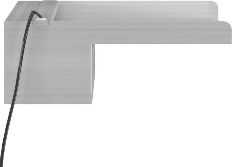 The Living Store Watervaloverlaat Roestvrij staal LED-verlichting 30 x 21 x 8 cm