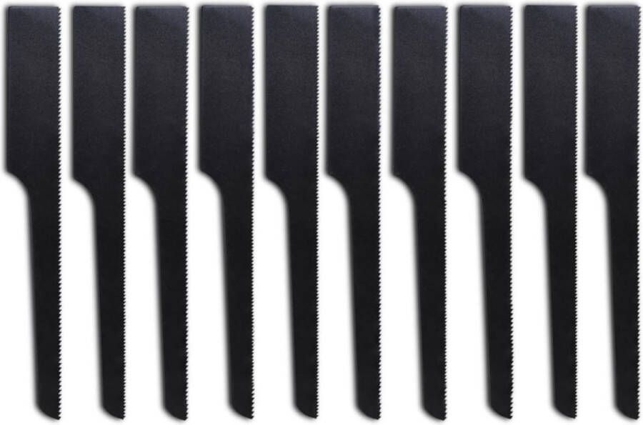 The Living Store Zaagbladenset Reciprozaag 10 stuks 24T en 32T Lengte 9 cm Zwart