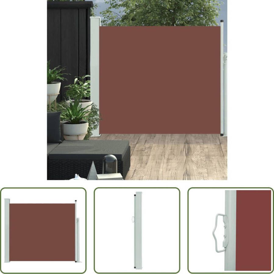 The Living Store Zijscherm Bruin 100 x 0 300 cm UV-bestendig polyester