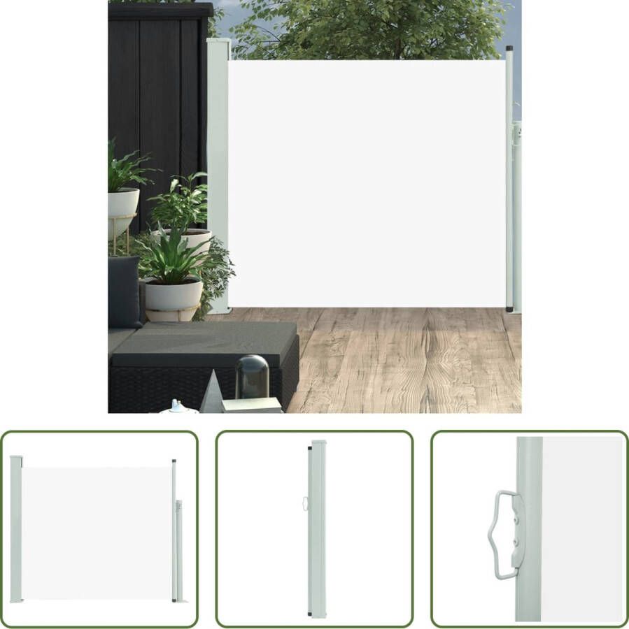 The Living Store Zijscherm Trendy verticaal windscherm 100 x 0-300 cm- UV-bestendig polyester