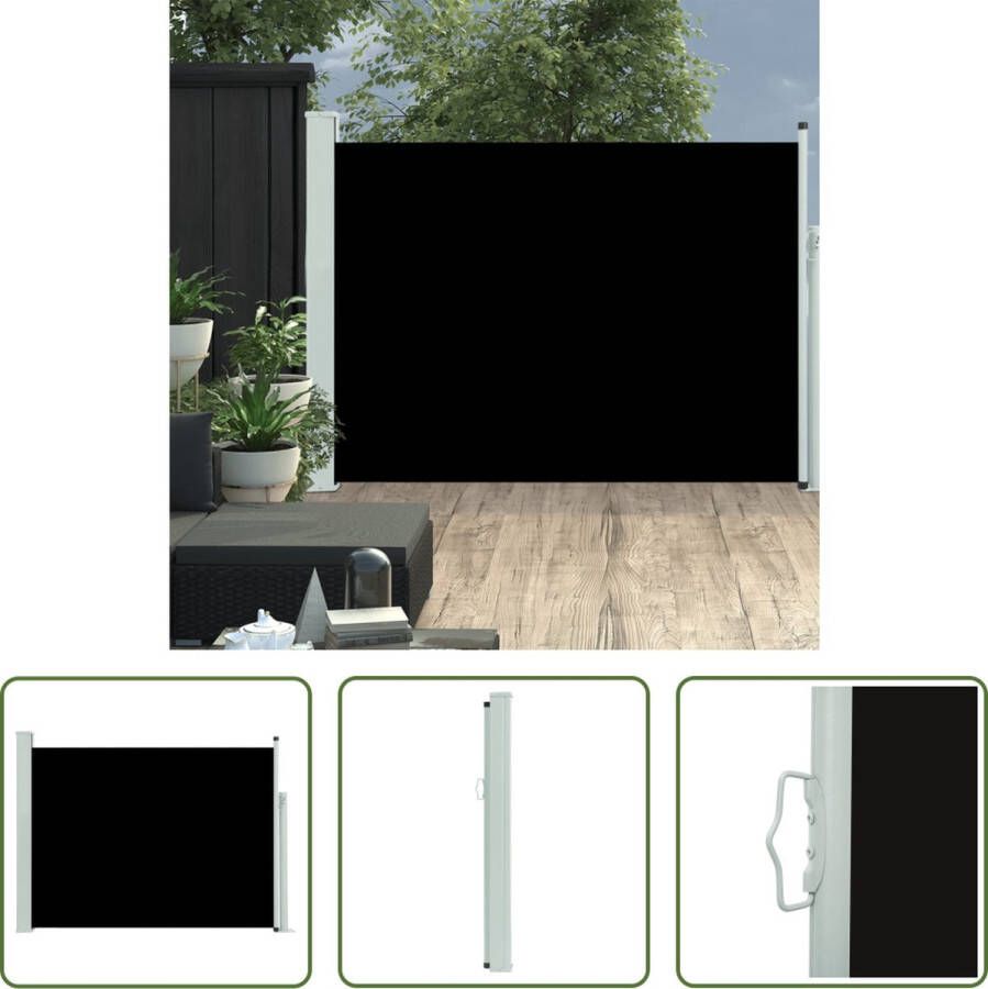 The Living Store Zijscherm voor terras 100 x 0-500 cm UV- en scheurbestendig polyester