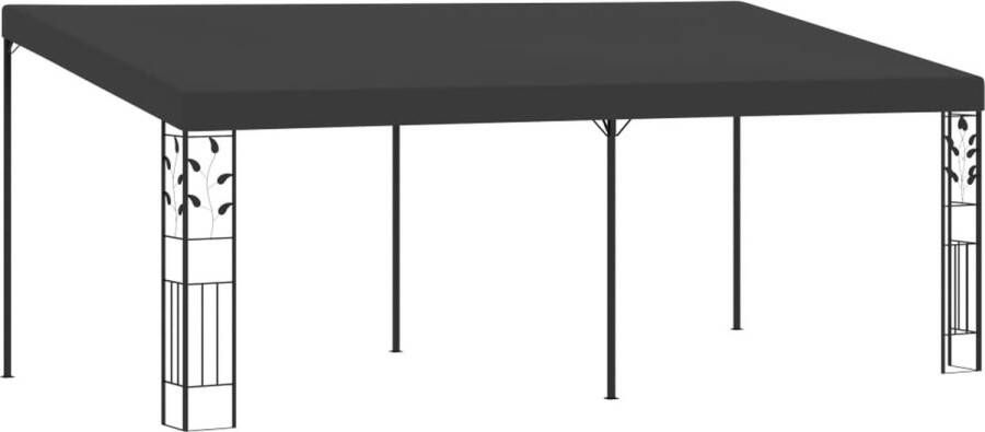 VIDAXL The Living Store Zonneluifel Prieel 6 X 3 X 2.5 M Antraciet