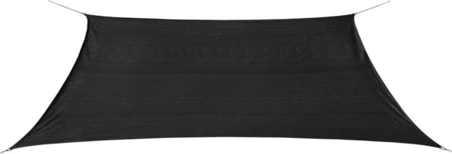 The Living Store Zonnescherm rechthoekig 2x4m 100% HDPE Antraciet