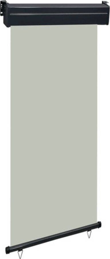 The Living Store Zonnescherm Verticaal 100 x 250 cm Grijs UV- en scheurbestendig