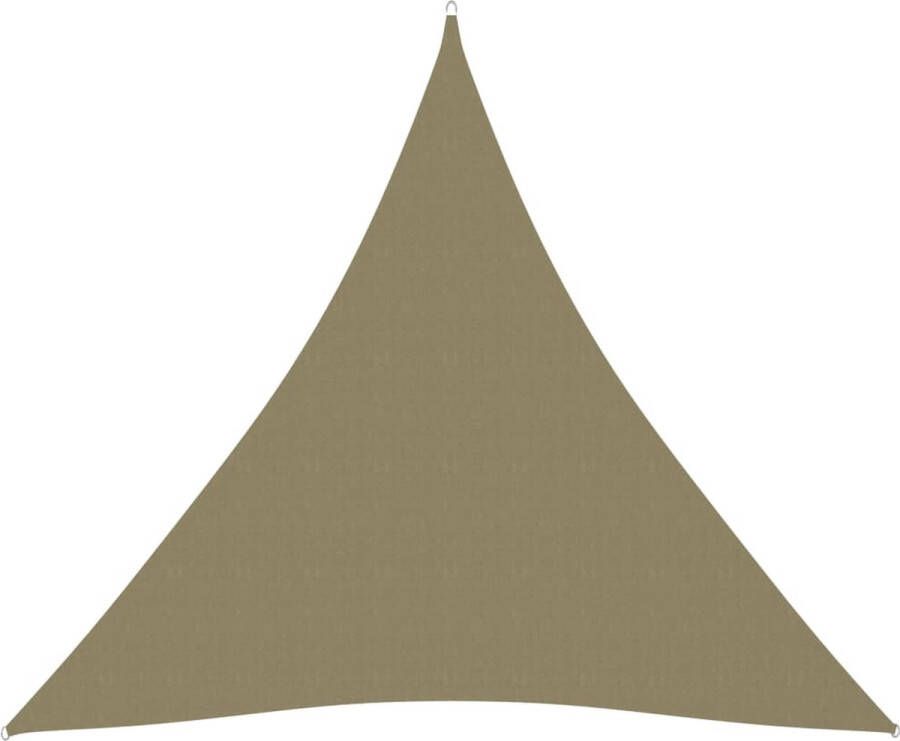 The Living Store Zonnezeil Driehoek 3x3x3m Beige PU-gecoat Oxfords Doek