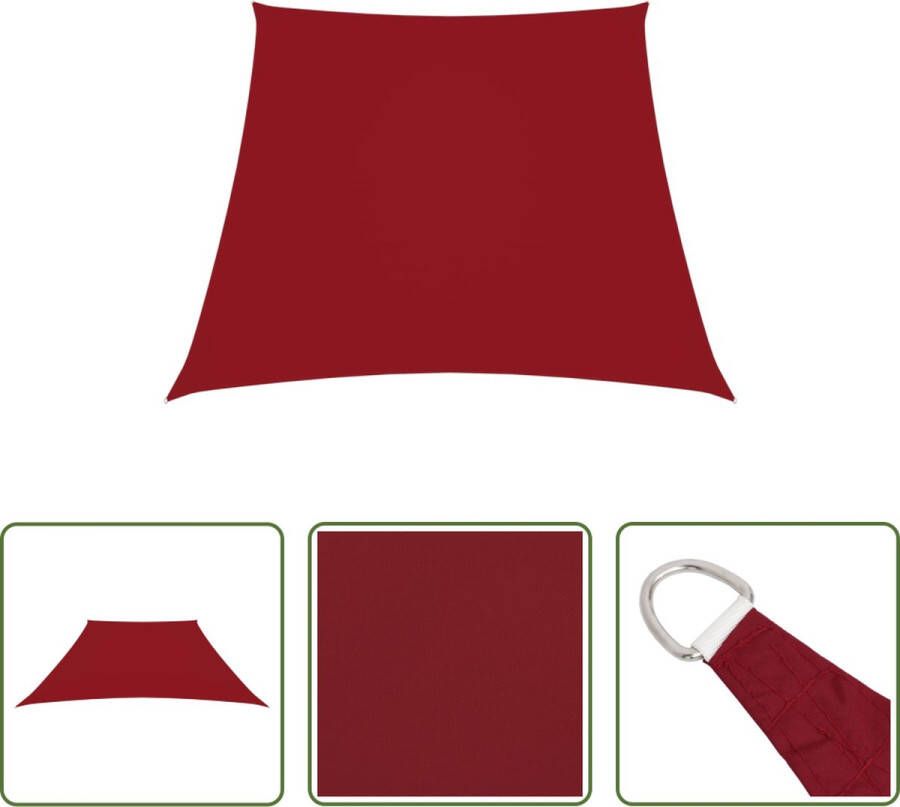 The Living Store Zonnezeil Rood PU-gecoat oxford 2 4 x 3 m