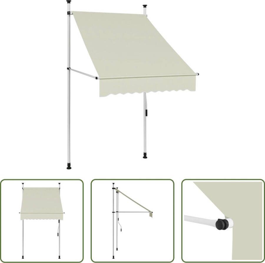 The Living Store Zonwering Uitschuifbaar 100 cm Crème