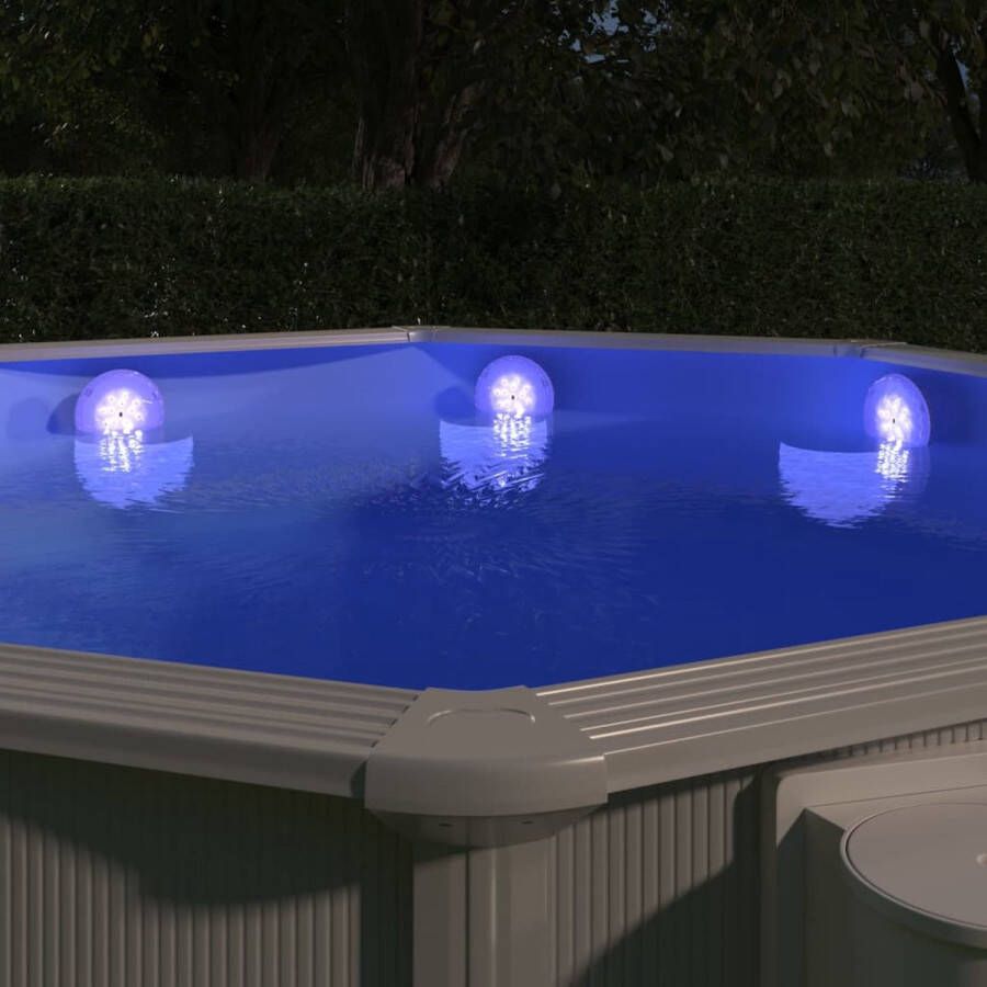 The Living Store Zwembadlamp LED Verlichting Waterdicht Drijvend 150mm Diameter IPX7