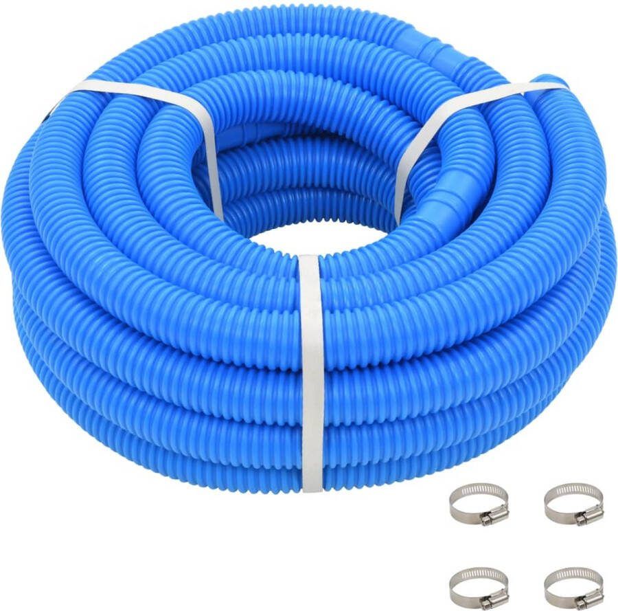 VidaXL The Living Store Zwembadslang 38 mm Lengte 12 m LDPE Blauw