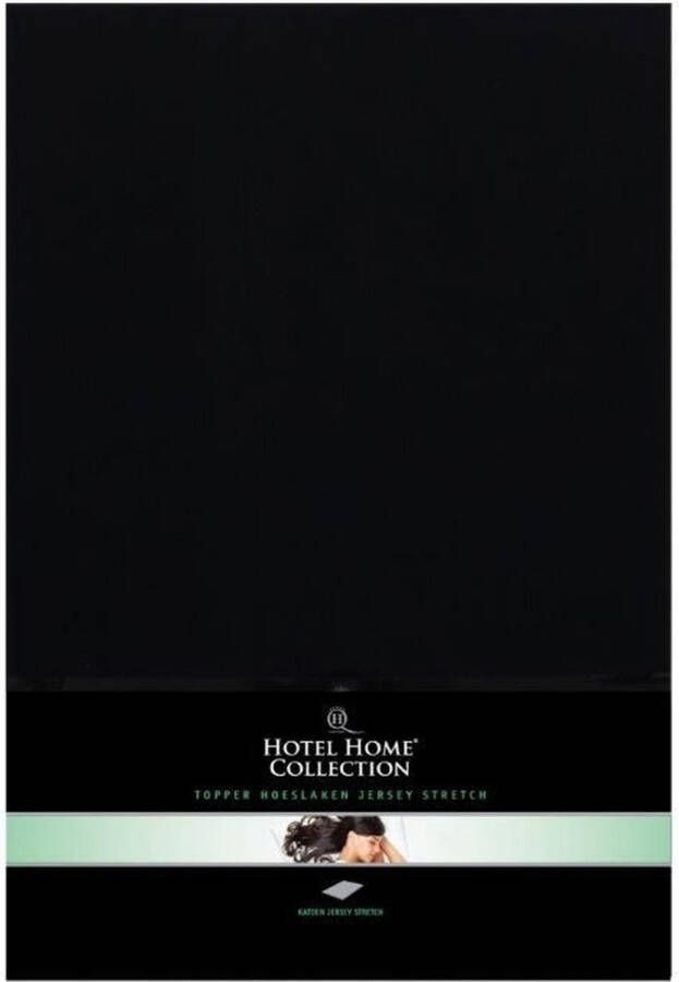The Luxury Home Collection Hotel Home Collection Hoeslaken perfecte pasvorm Elastisch Jersey Zwart 160 x 200 cm