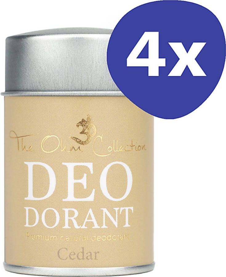 The Ohm Collection Deodorant Poeder Cedar (4x 50gr)