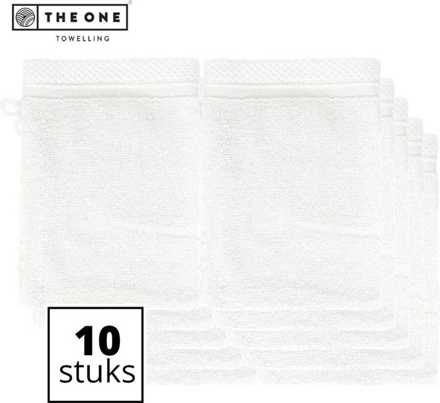 The One towelling Bamboe Washandjes Voordeelverpakking Bamboe Katoen 600 gr m² Stofdikte 16 x 21 cm Wit 10 Stuks