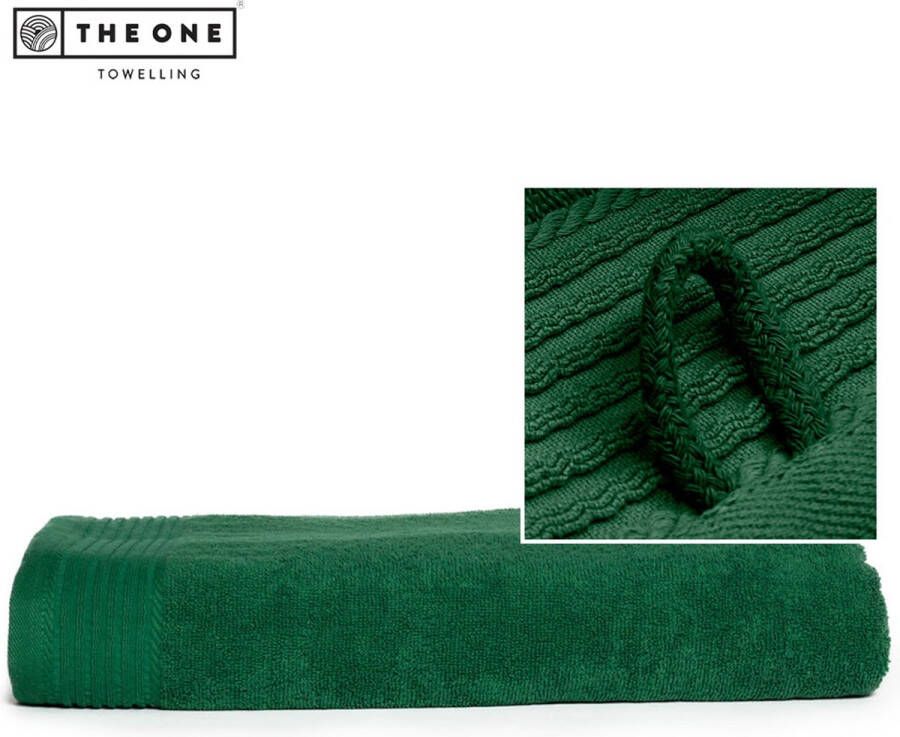 The One towelling Classic Strandlakens Voordeelverpakking Hoge vochtopname 100% Gekamd katoen 100 x 180 cm Groen 5 Stuks