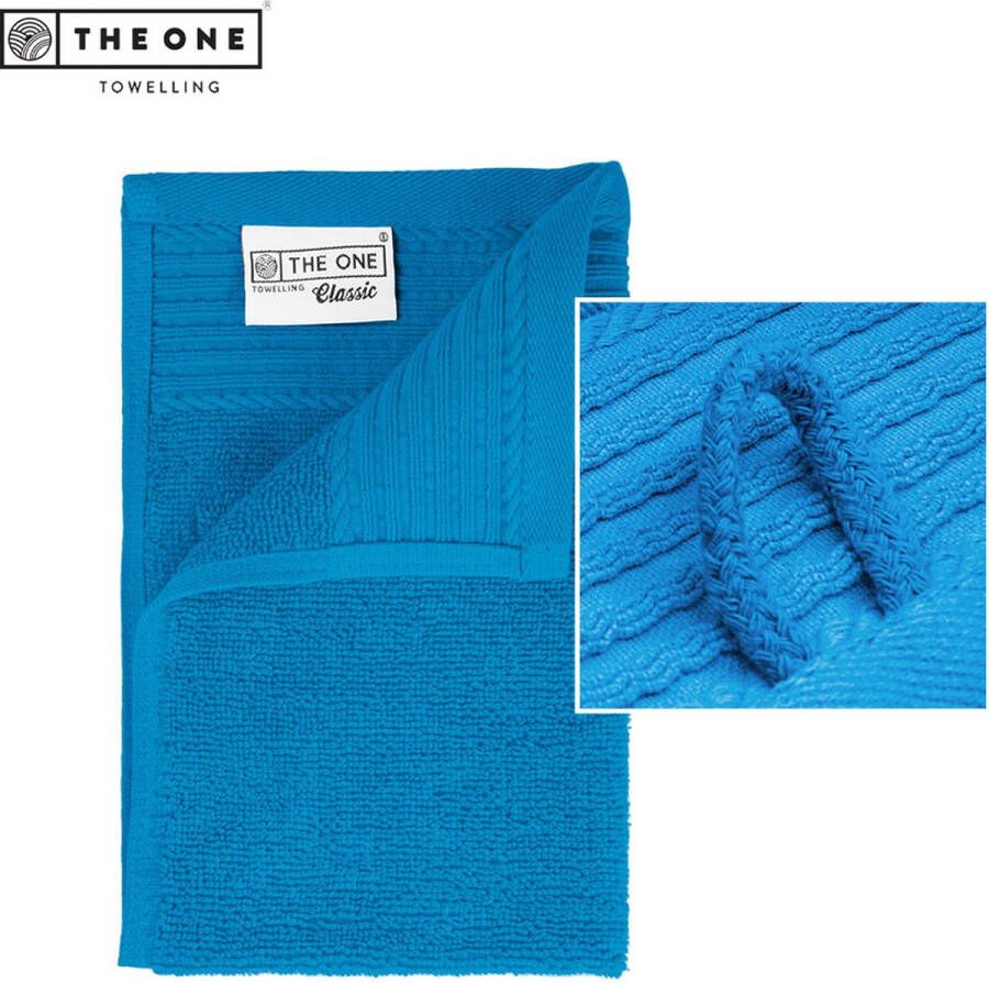 The One towelling Classic Gastendoek Kleine handdoek Hoge vochtopname 100% Gekamd katoen 30 x 50 cm- Turquoise