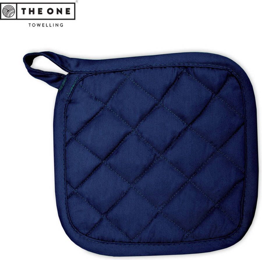 The One towelling Pannenlap 21 x 21 cm Hittebestendig Wasbaar tot 60 graden Stofdikte 185 gr m2 100% Katoen Navy
