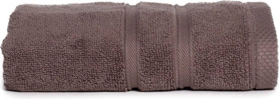 The One towelling Ultra Deluxe Gastendoek Luxe kleine handdoek 100% Gekamd katoen 675 gr m2 40 x 60 cm Taupe