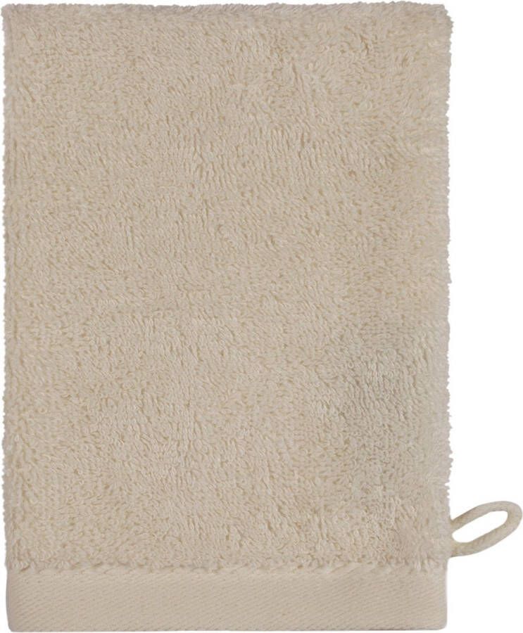 The One towelling Washand Washandschoen 100% Katoen 16 x 21 cm Beige