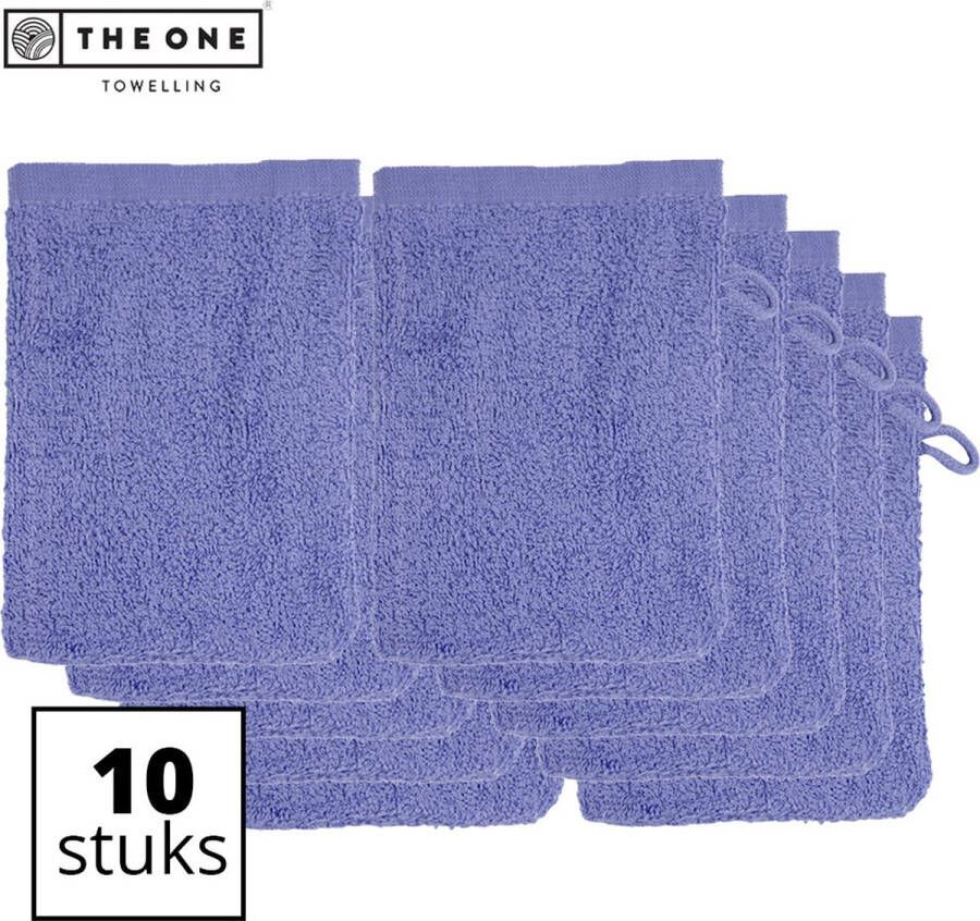 The One towelling Washandjes Washanden Voordeelverpakking 100% Katoen 16 x 21 cm Lavendel 10 Stuks