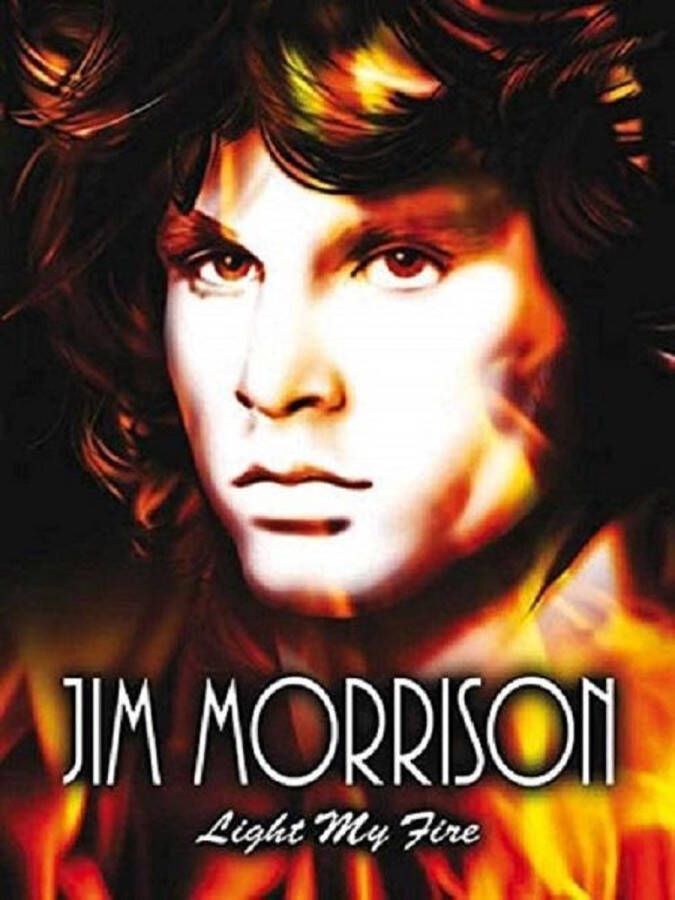 The Original Metal Sign Co Jim Morrison Light My Fire. Metalen wandbord 30 x 40 cm