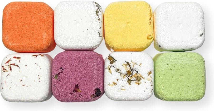 The Plastic Free Co. Aromatherapie Natuurlijke Douche Stomer Bundel 8 stuks 70g Spa Douche Badbom Eucalyptus Pepermunt