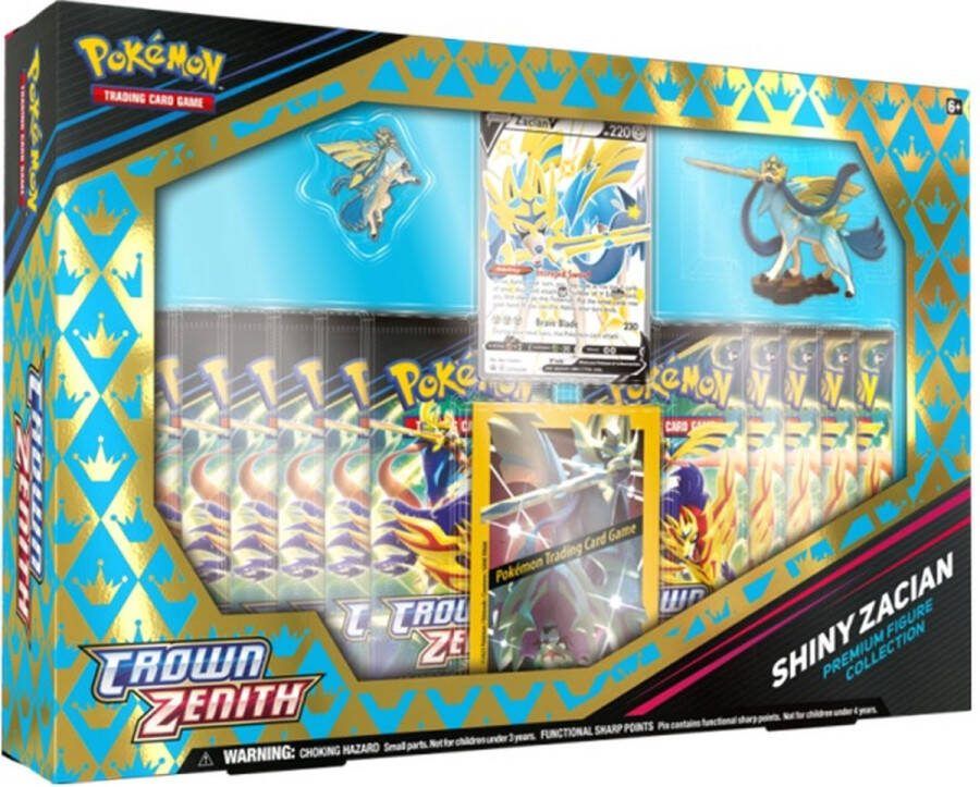 The Pokémon Company Pokémon Crown Zenith Shiny Zamazenta Premium Figurine Box