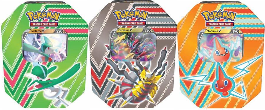 The Pokémon Company Pokémon TCG Hidden Potential V-Forces Tin Box (Rotom-V Gallade-V Giratina-V 1x Random Box)
