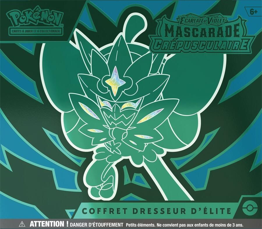 The Pokémon Company Pokémon JCC Écarlate et Violet Coffret Dresseur d'Élite Mascarade Crépusculaire Ogerpon